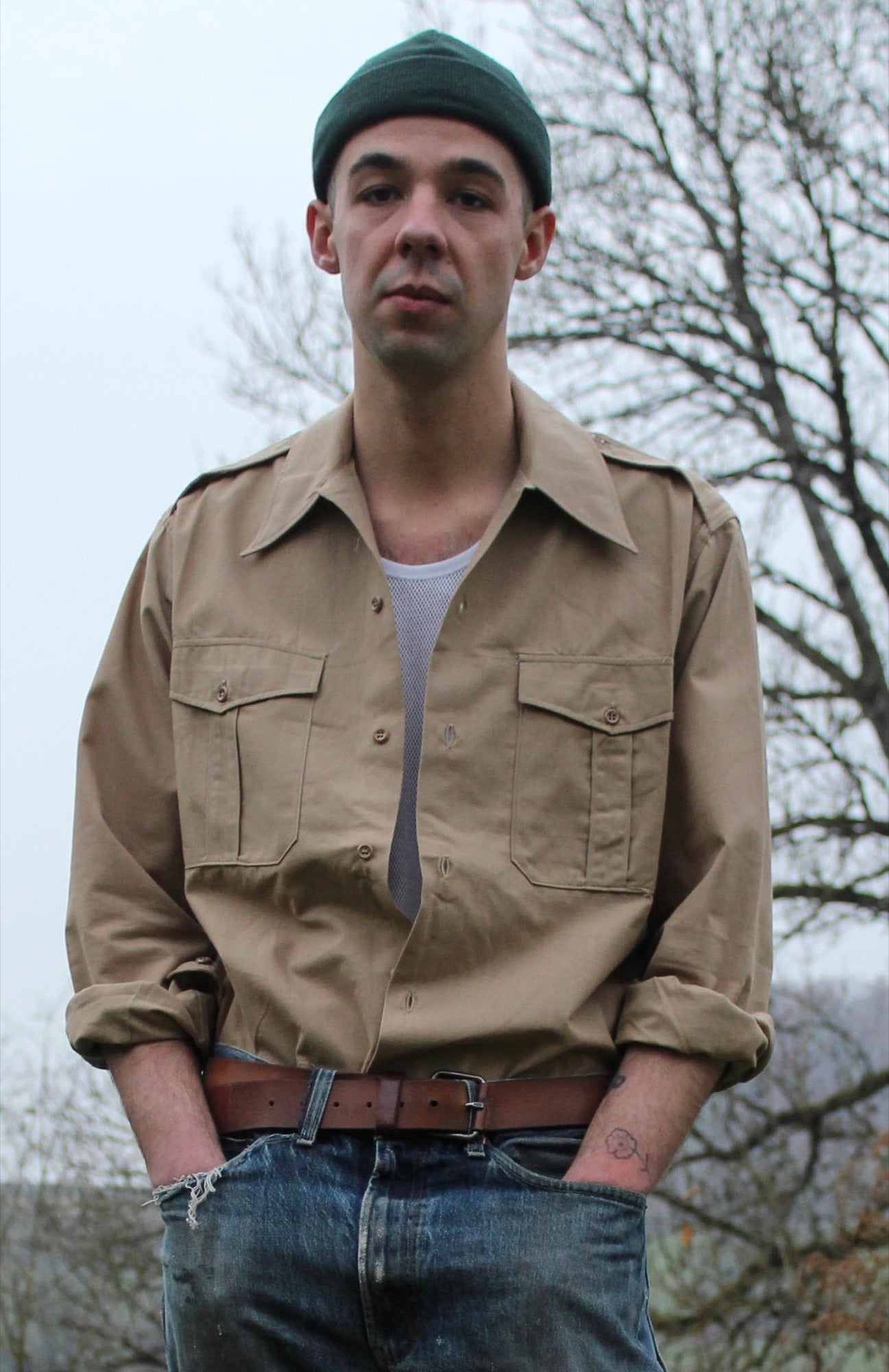 1950s French Army Field Shirt, M47 Deadstock, Size M to XL