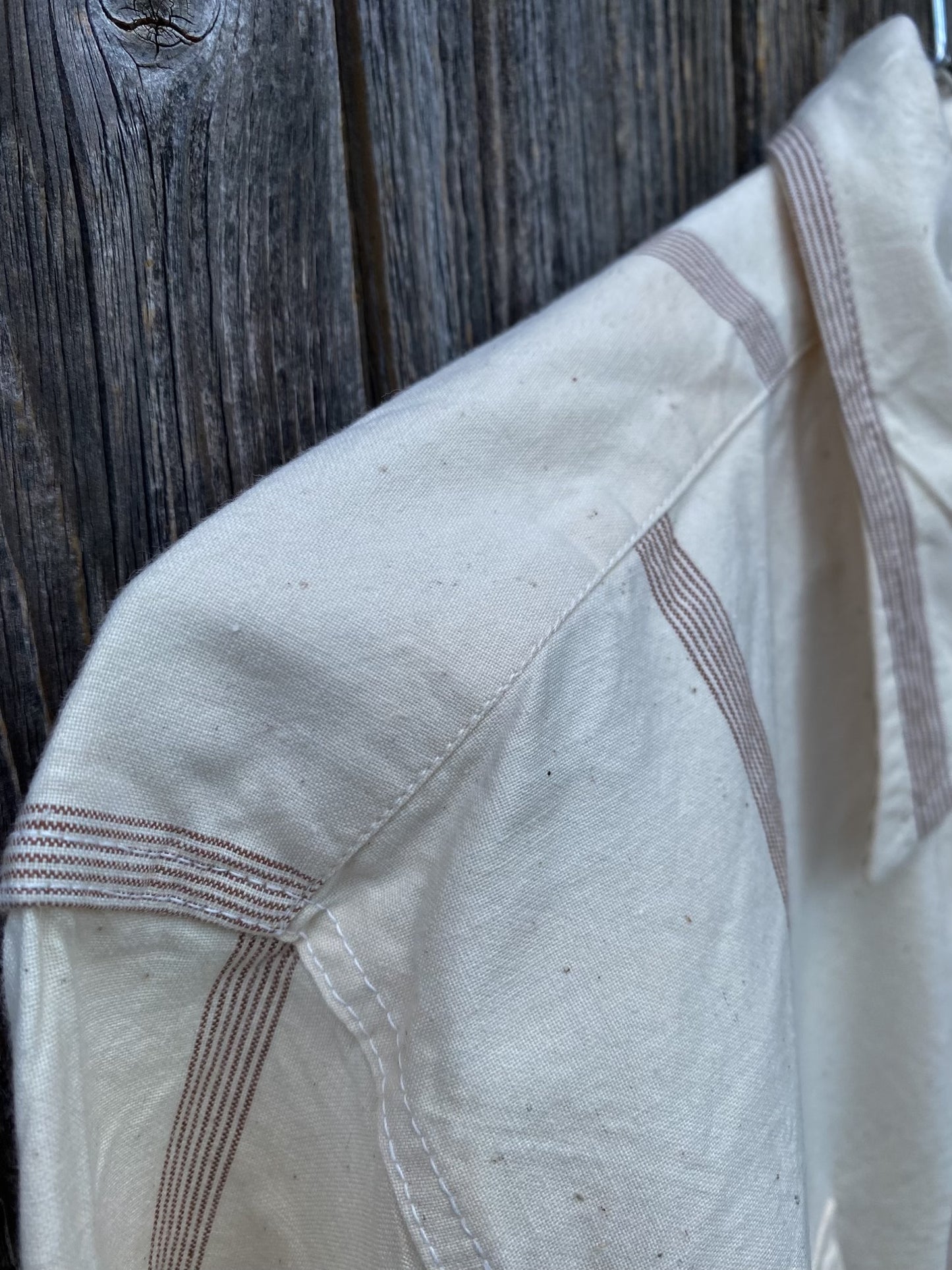 1960s Italian Army Striped Shirt, Deadstock, Size S to XL