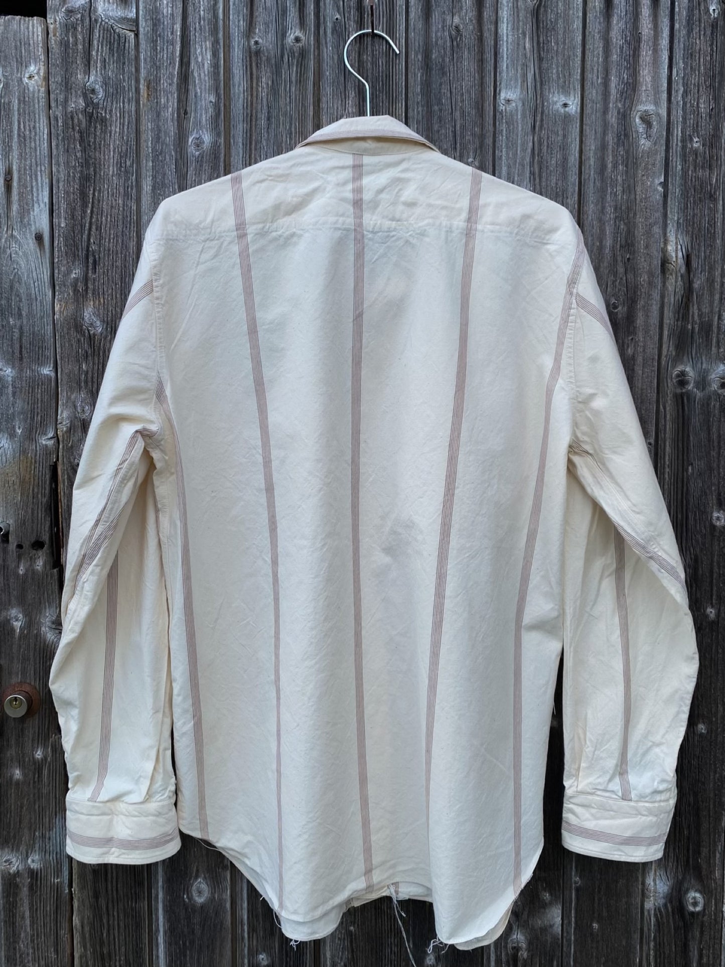 1960s Italian Army Striped Shirt, Deadstock, Size S to XL