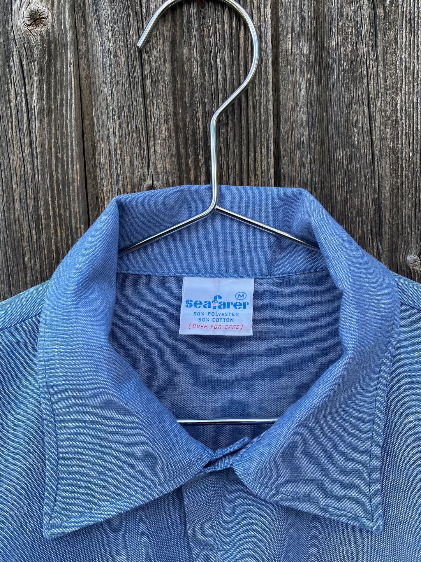 1980s USN Chambray Shirt, Deadstock, Size S to XL