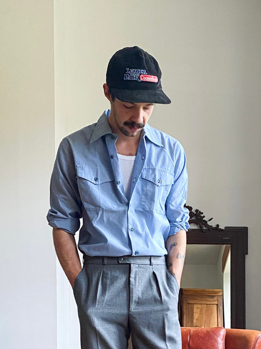 1980s USN Chambray Shirt, Deadstock, Size S to XL