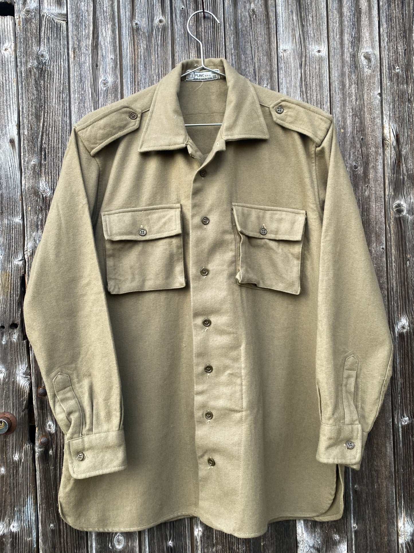 1980s Italian Flannel Overshirt, Size M to XL