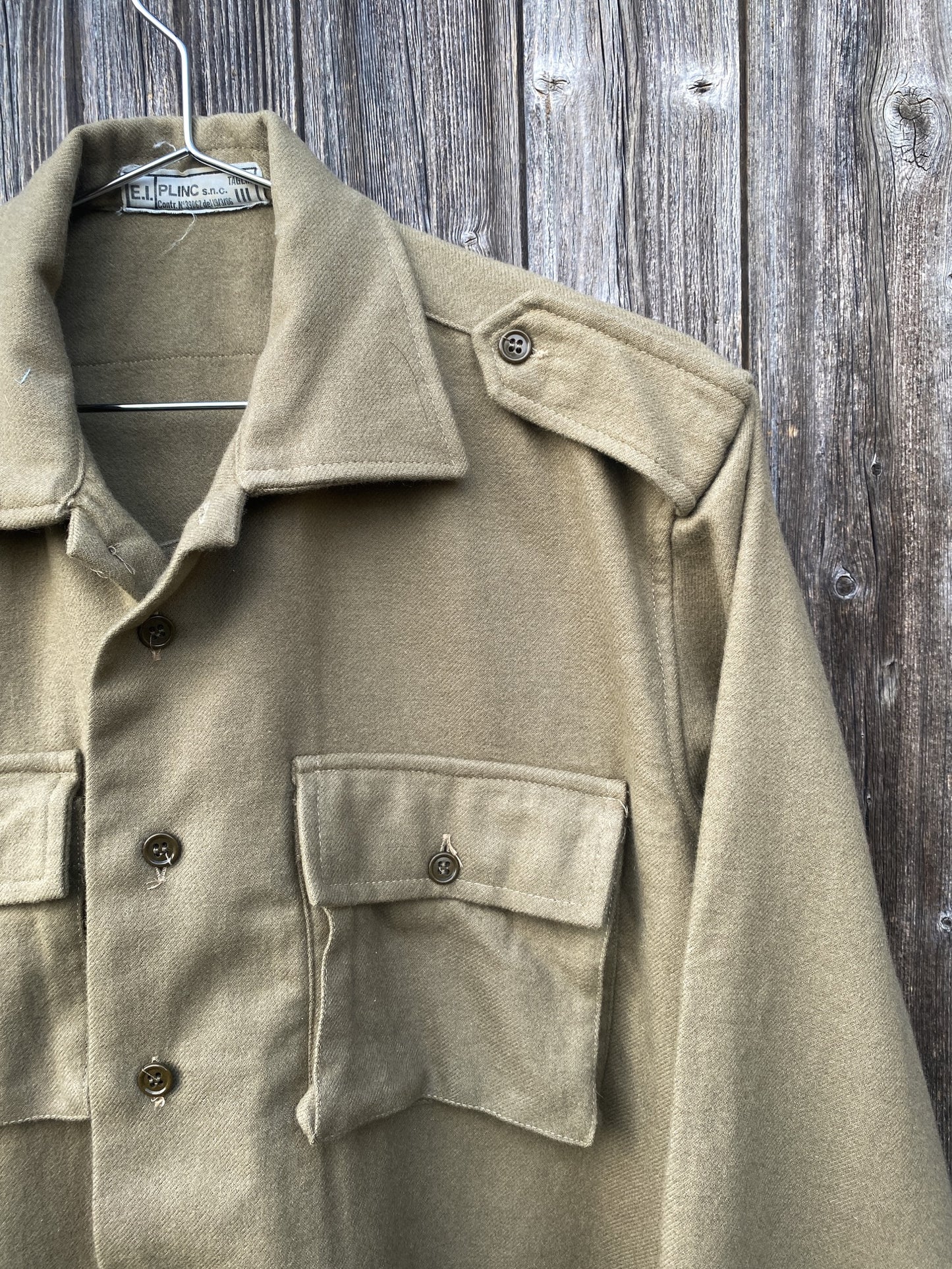 1980s Italian Flannel Overshirt, Size M to XL