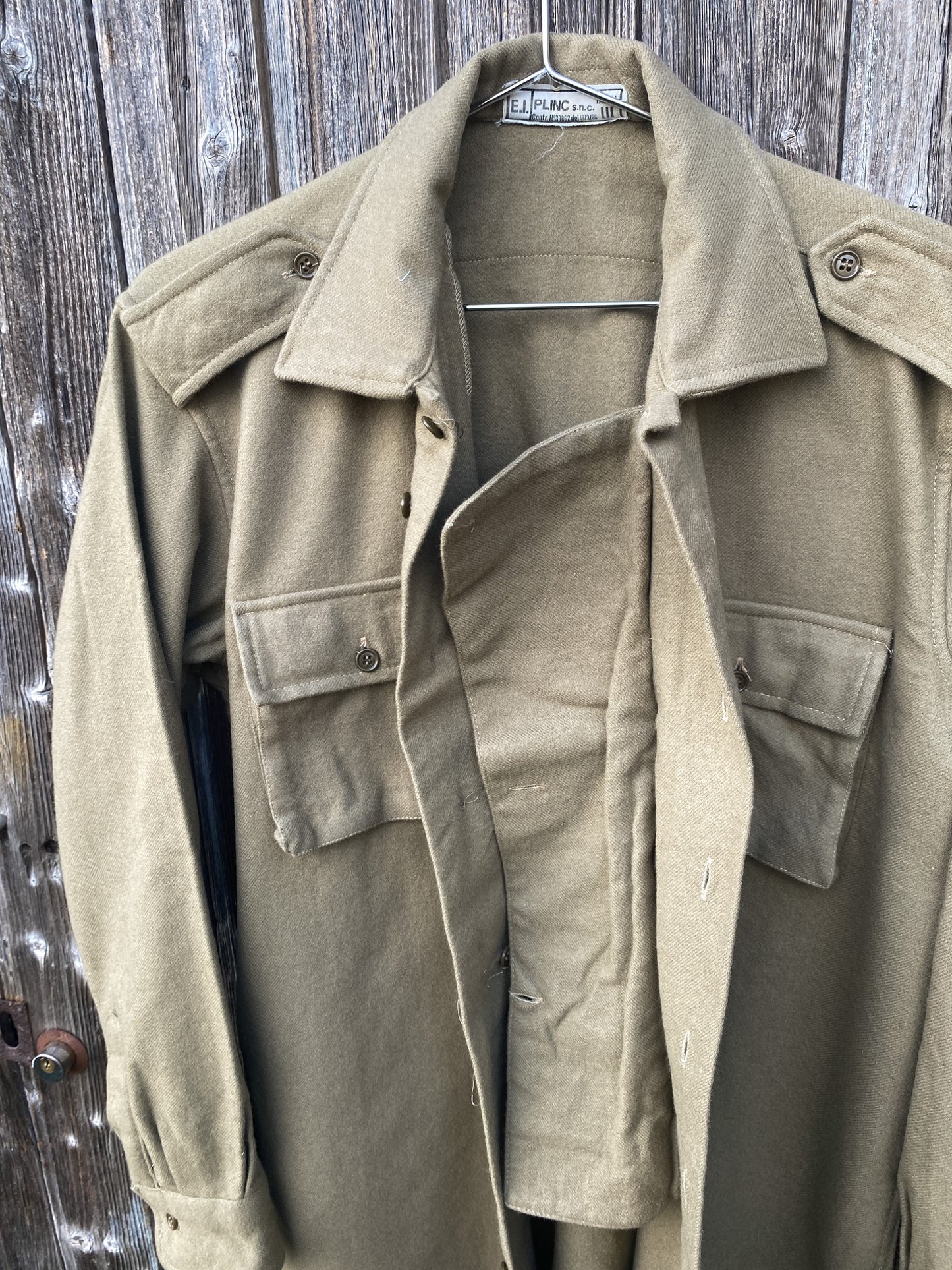 1980s Italian Flannel Overshirt, Size M to XL
