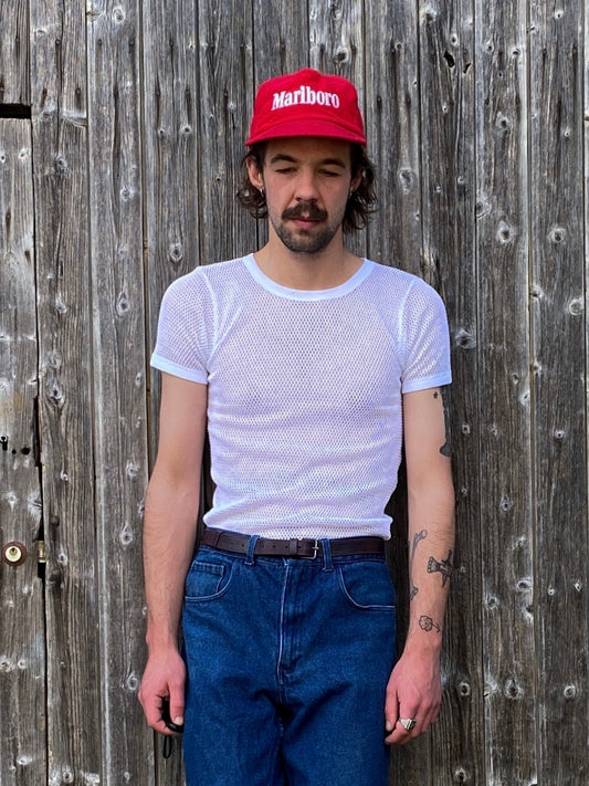 Vintage Mesh T-shirt, Deadstock, Italian Navy