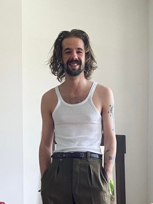 Vintage Tank Top , Tubular & Deadstock, Italian Navy, Size S to XL