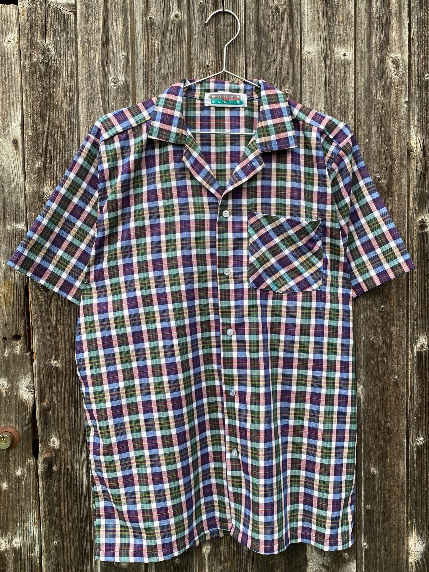 1980s French Short Sleeves Shirt, Size XL