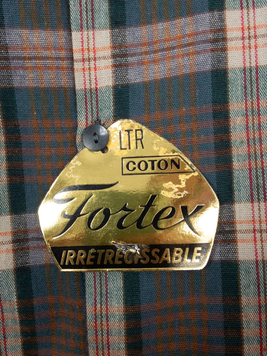 1960s French Long Work Shirt, Size XL