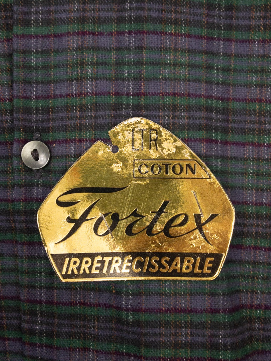 1960s French Long Work Shirt, Size L