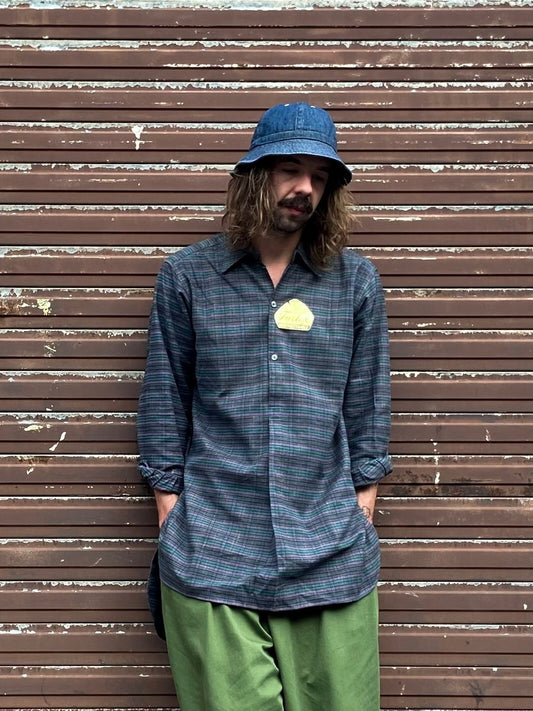 1960s French Long Work Shirt, Size L