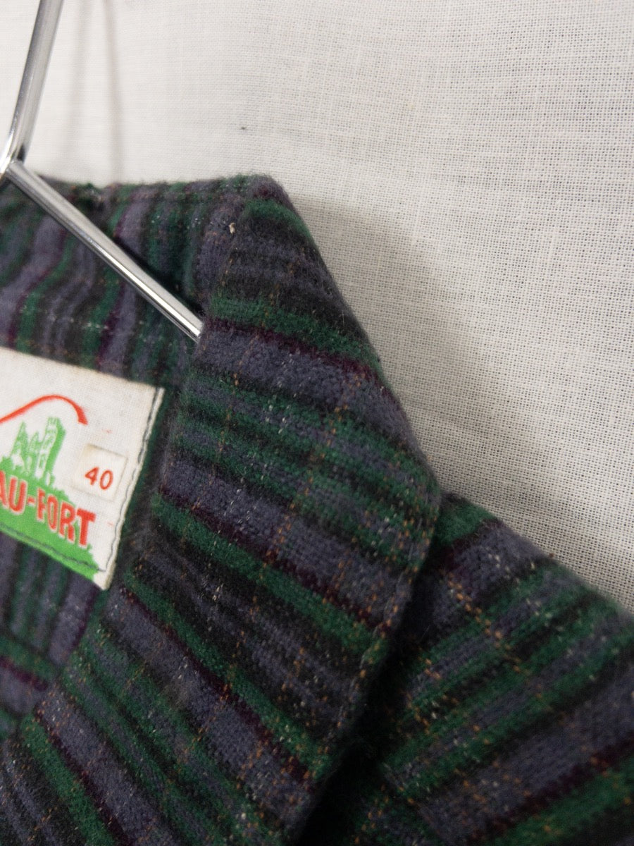 1960s French Long Work Shirt, Size L