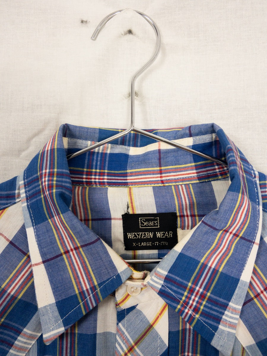 1980s Sears Light Western Shirt, Size XL