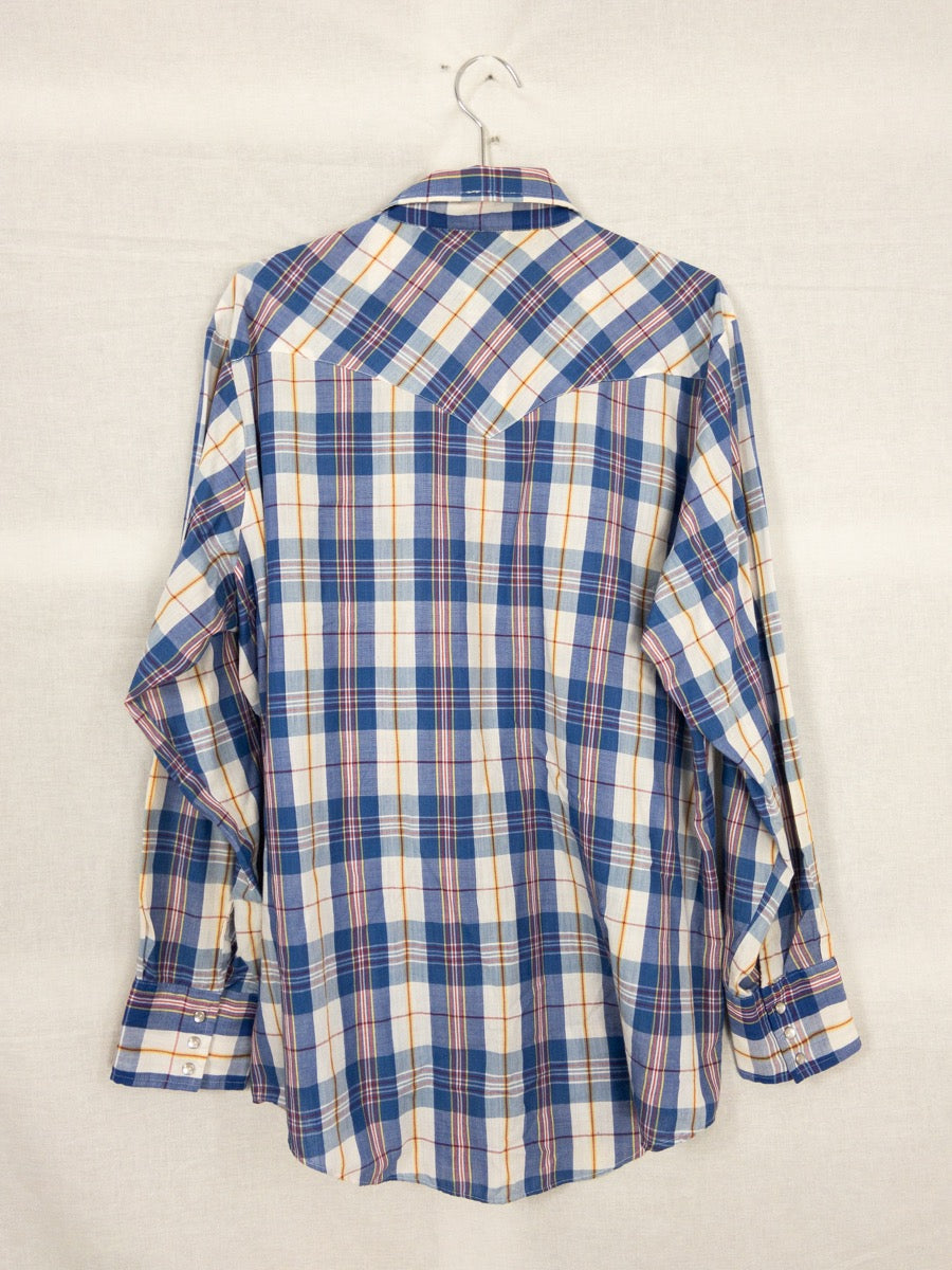 1980s Sears Light Western Shirt, Size XL