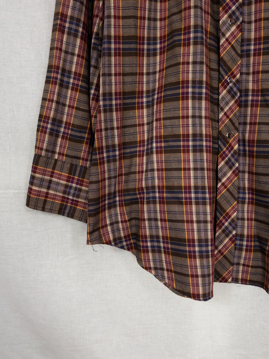 1980s Western Wear Light Western Shirt, Size L