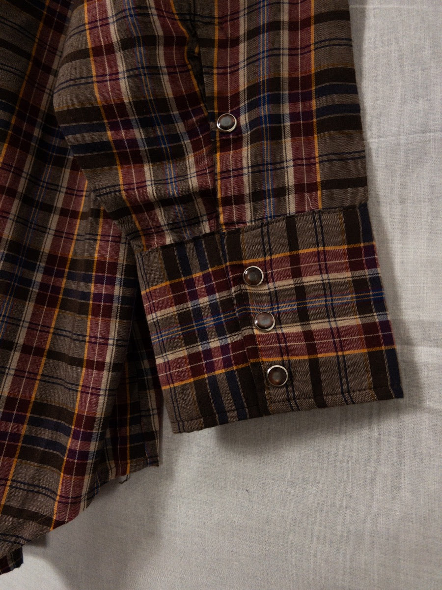 1980s Western Wear Light Western Shirt, Size L