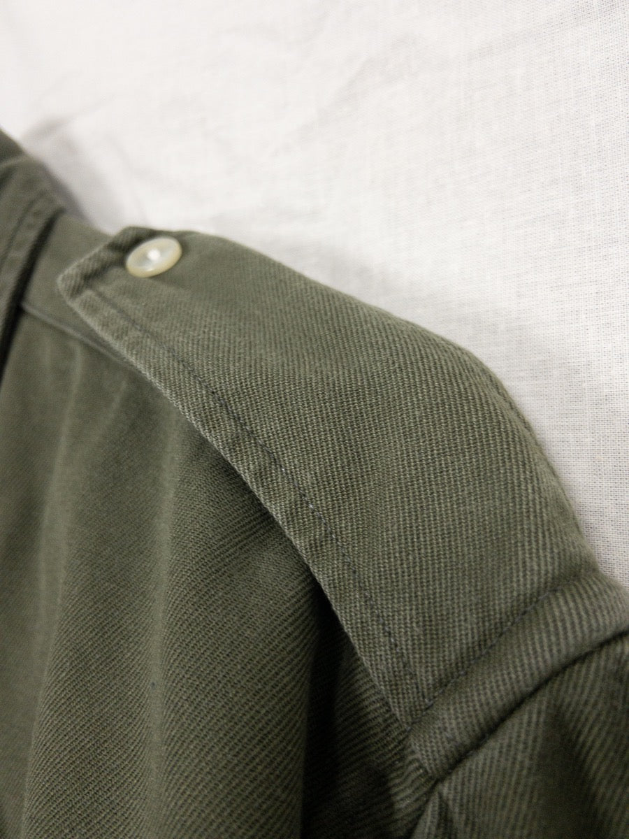 1970s Olive Green Shirt, Size L/XL