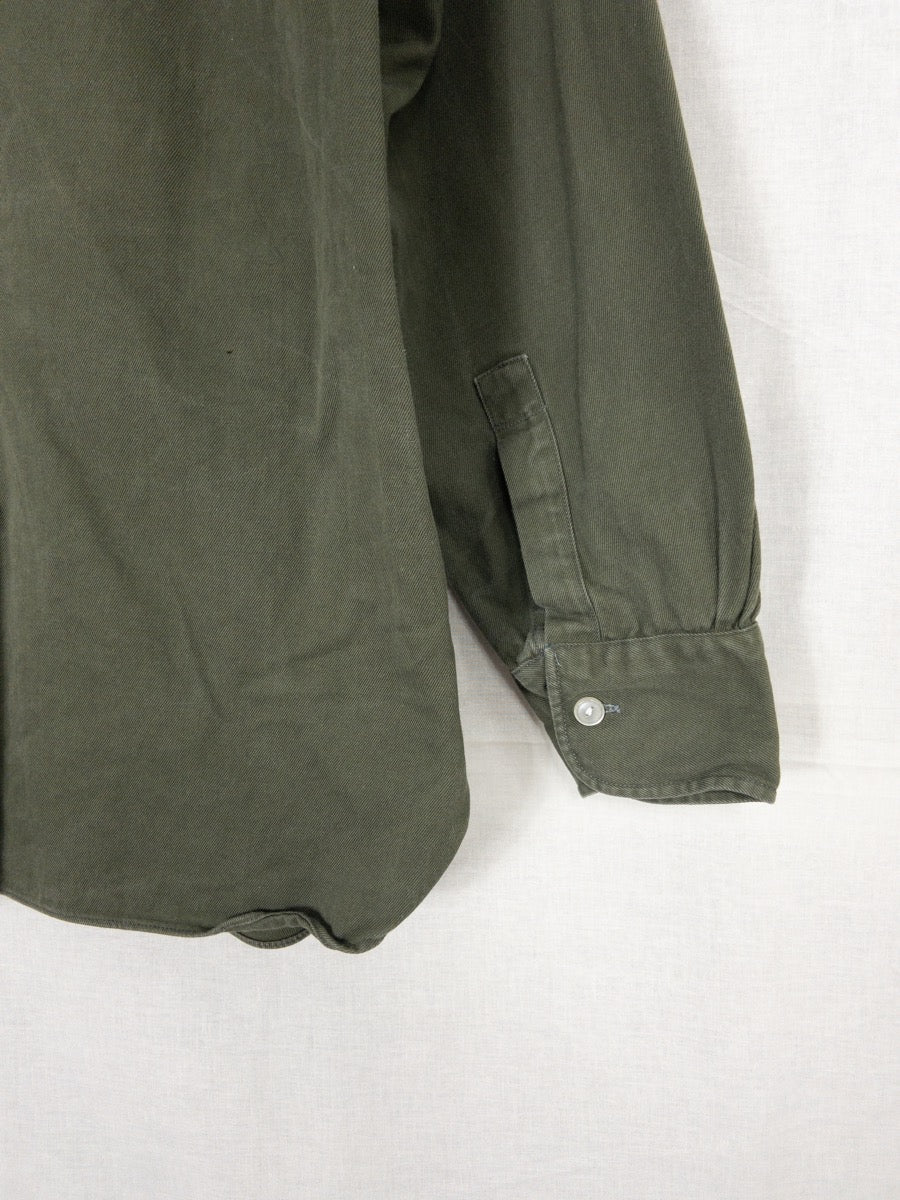 1970s Olive Green Shirt, Size L/XL