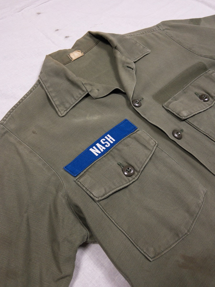 1972 OG 107 Shirt, Utility Cotton Sateen Short Sleeves, Size M/L