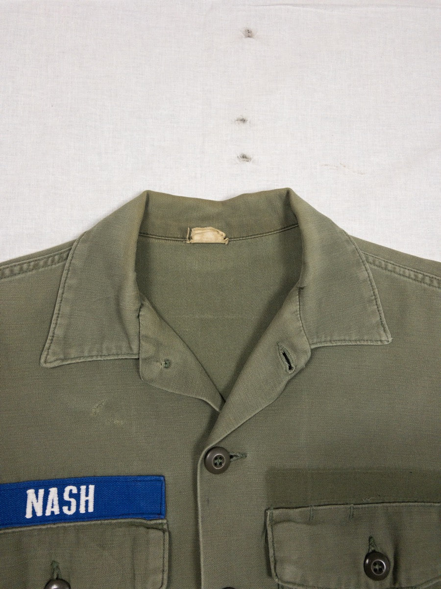 1972 OG 107 Shirt, Utility Cotton Sateen Short Sleeves, Size M/L