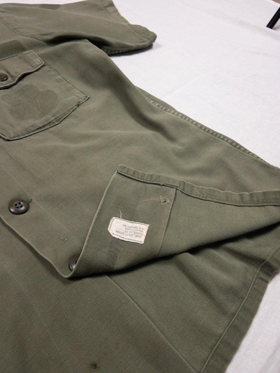 1972 OG 107 Shirt, Utility Cotton Sateen Short Sleeves, Size M/L
