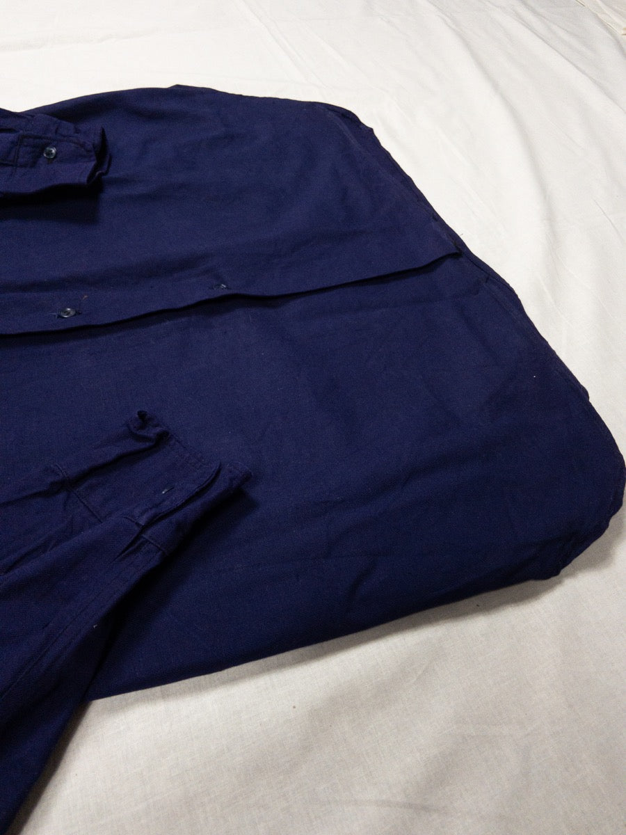1970s French Army Blue Field Shirt, Size XL