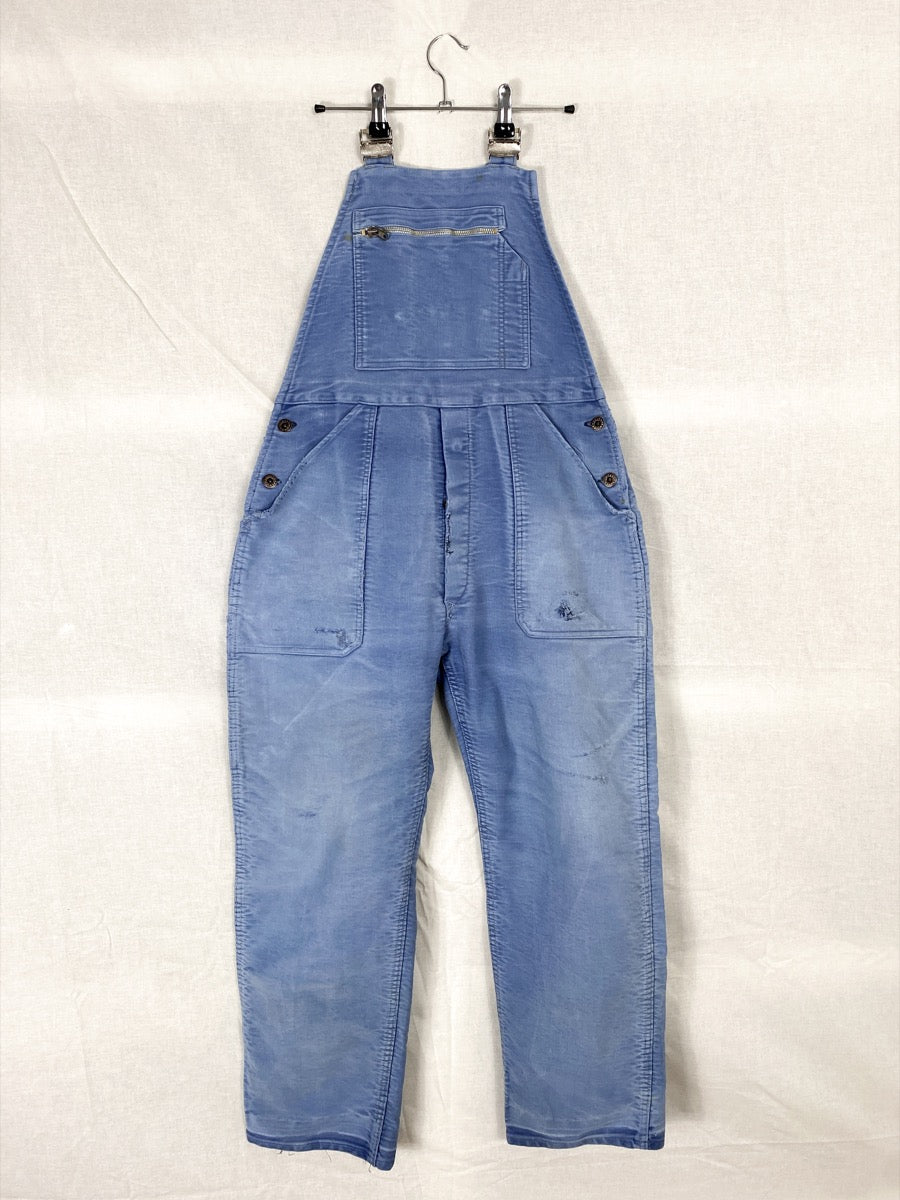1950s Moleskine French Dungarees, Size M to L