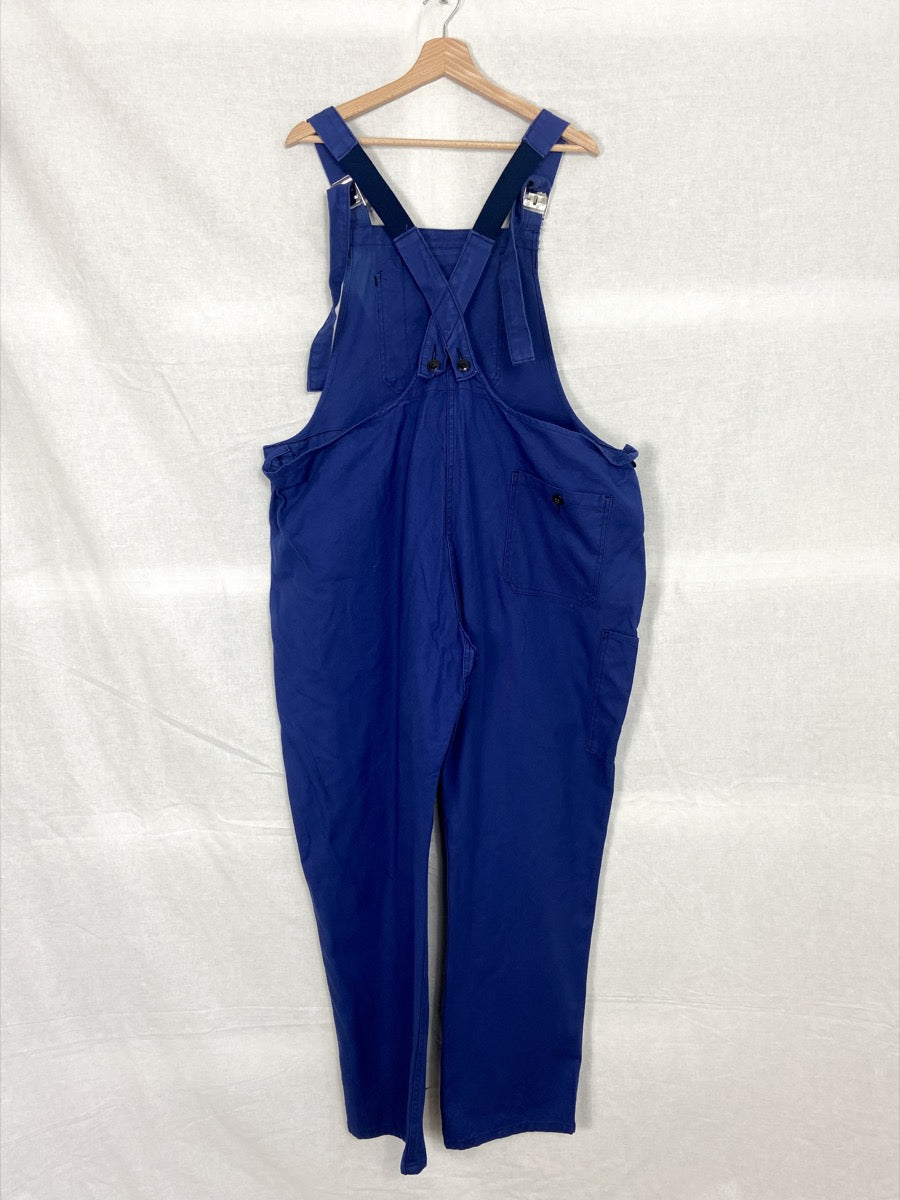 Salopette bleue française des années 1990, taille XXL