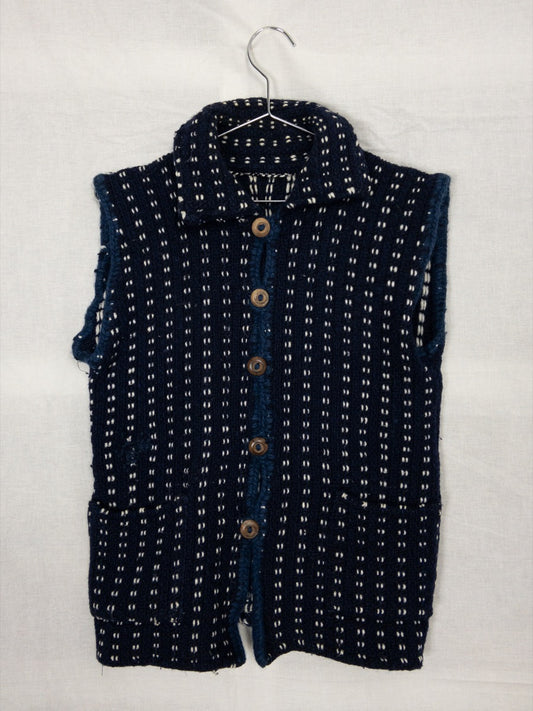 1960s Hand knitted French Vest, Size S