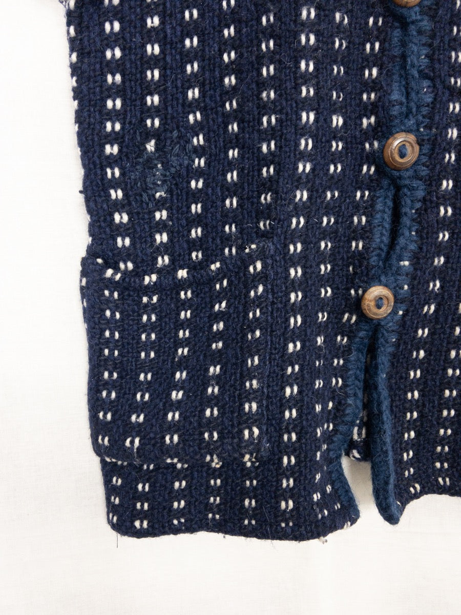 1960s Hand knitted French Vest, Size S