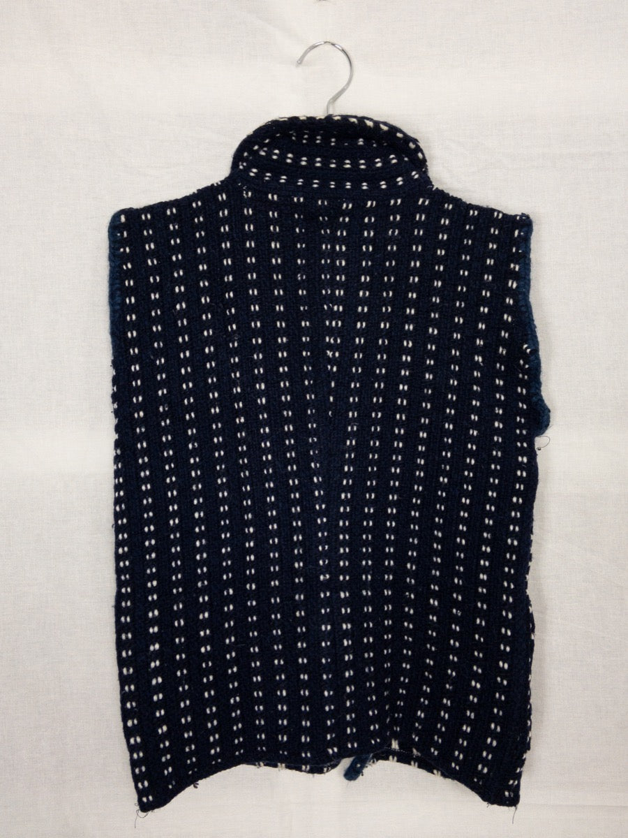 1960s Hand knitted French Vest, Size S