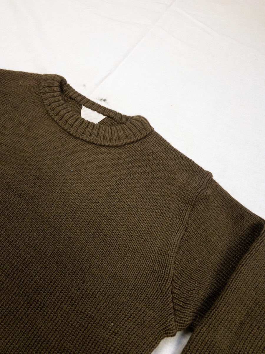 1940s French Army Wool Sweater, Deadstock, Size XS