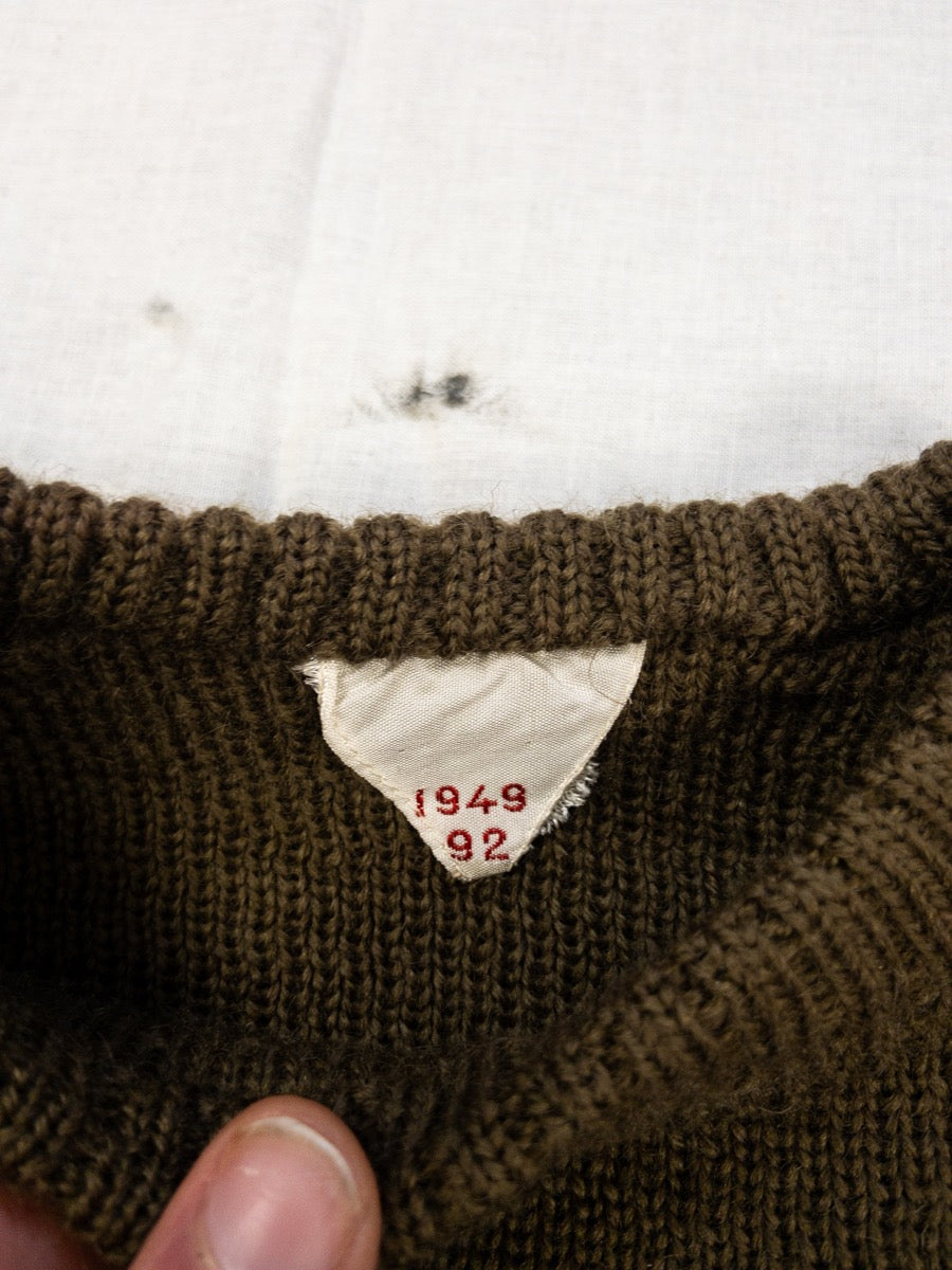 1940s French Army Wool Sweater, Deadstock, Size XS