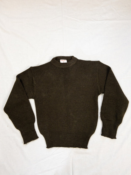 1950s French Army Wool Sweater, Deadstock, Size XS & S