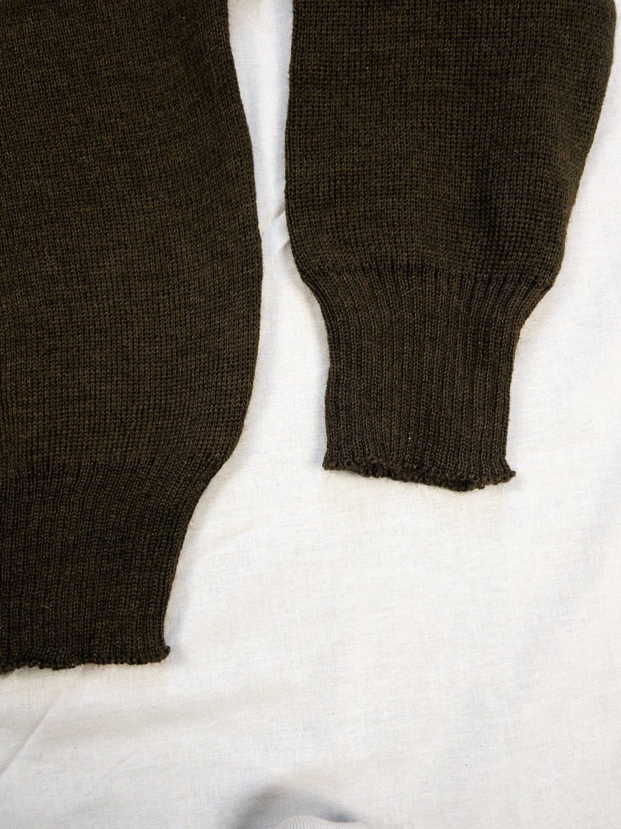 1950s French Army Wool Sweater, Deadstock, Size XS & S