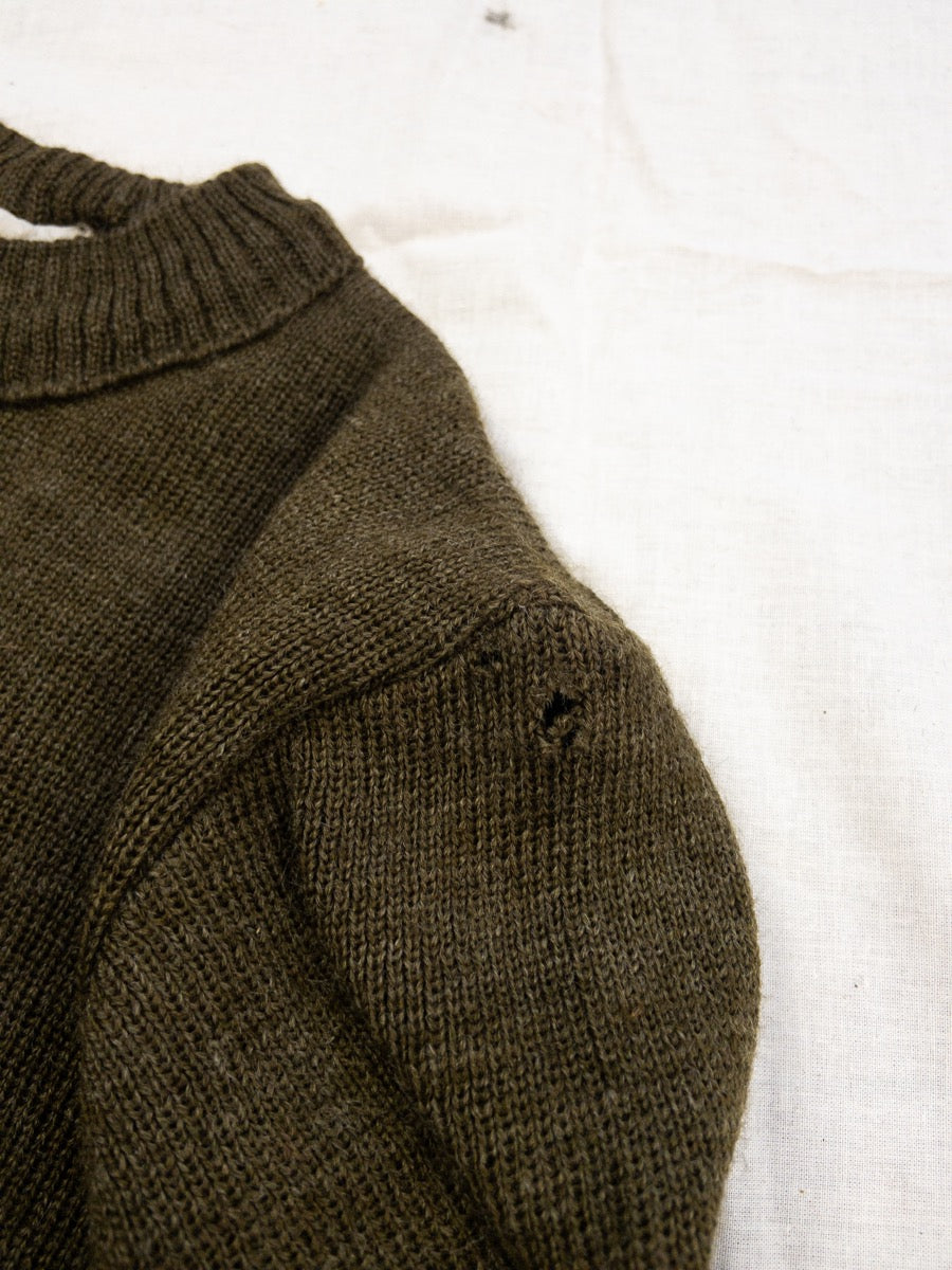 1950s French Army Wool Sweater, Deadstock, Size XS & S