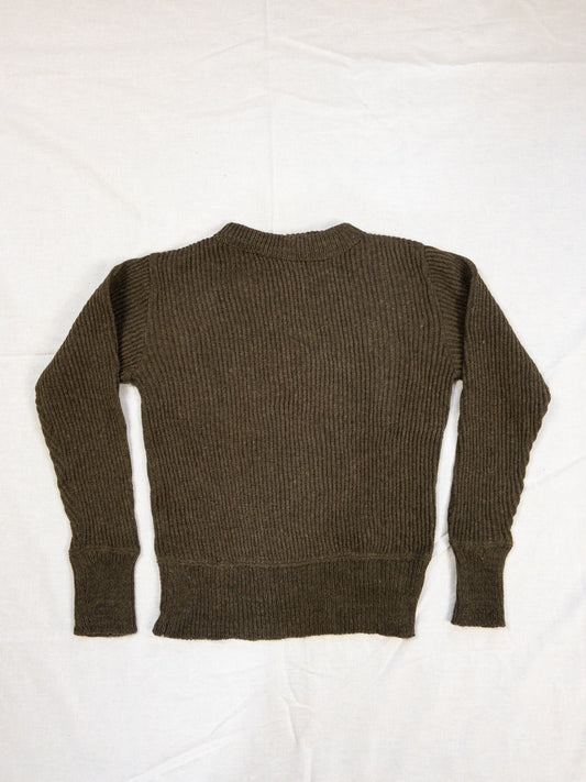 1940s French Army Wool Sweater, Deadstock, Size XXS