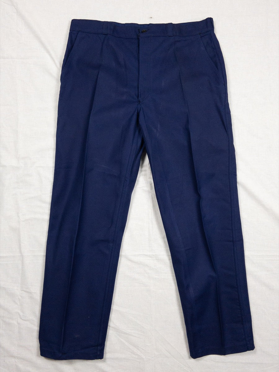 1960s French Blue « Le Mineur » Chore Suit, Jacket & Pants, Deadstock, Size XL