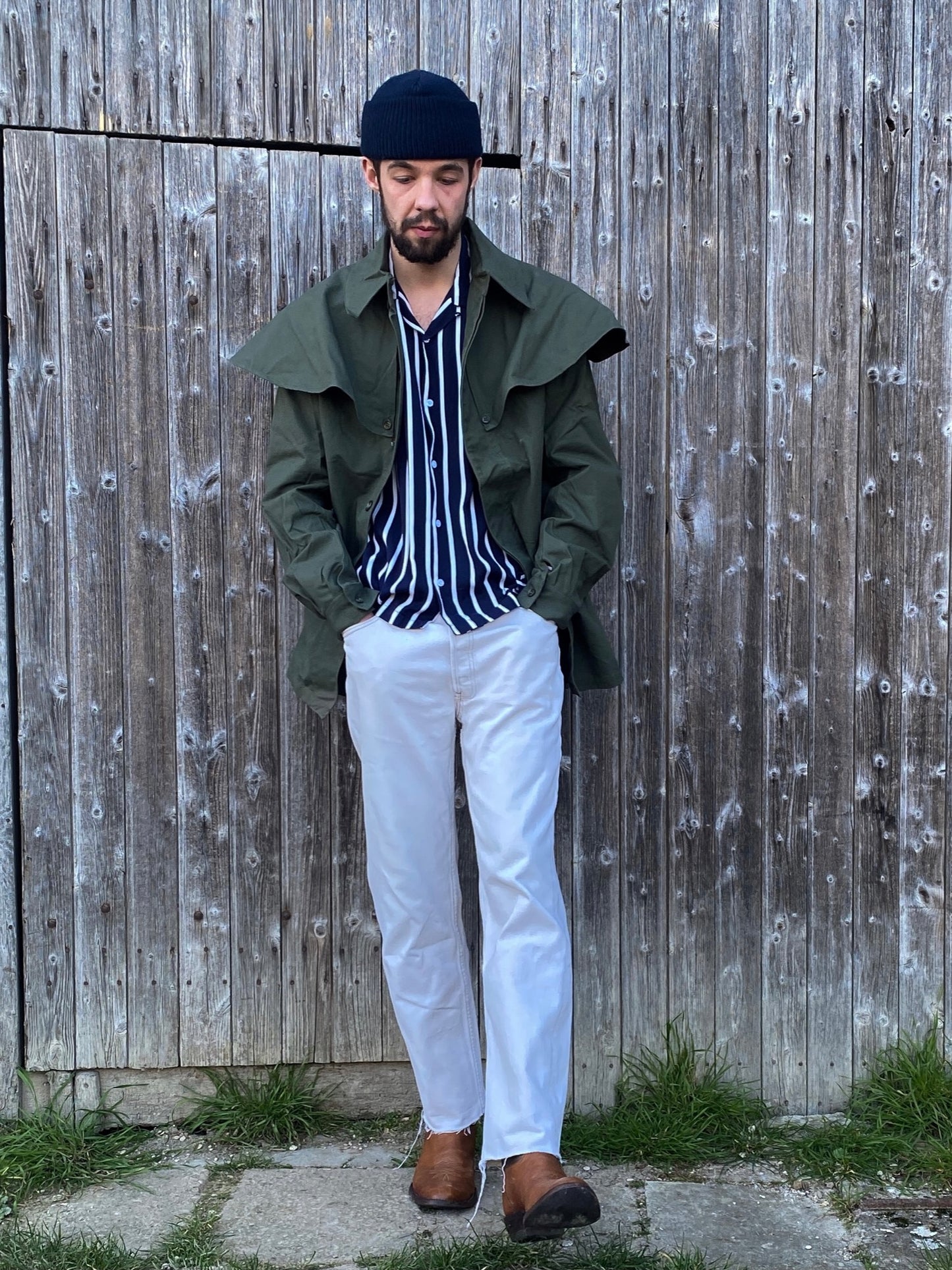 1950s French Rain Jacket, Deadstock, Size M to XL