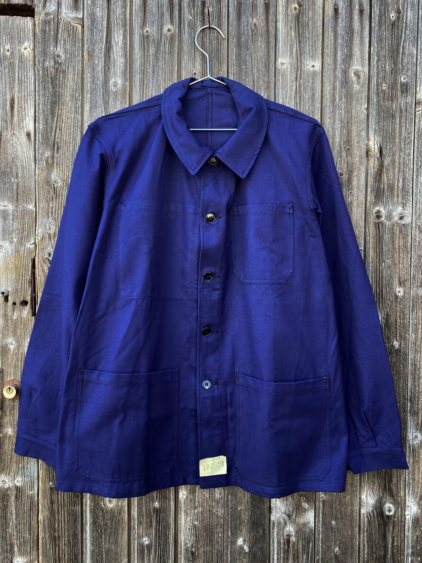 1960s French blue chore jacket, Deadstock, Size L to XL