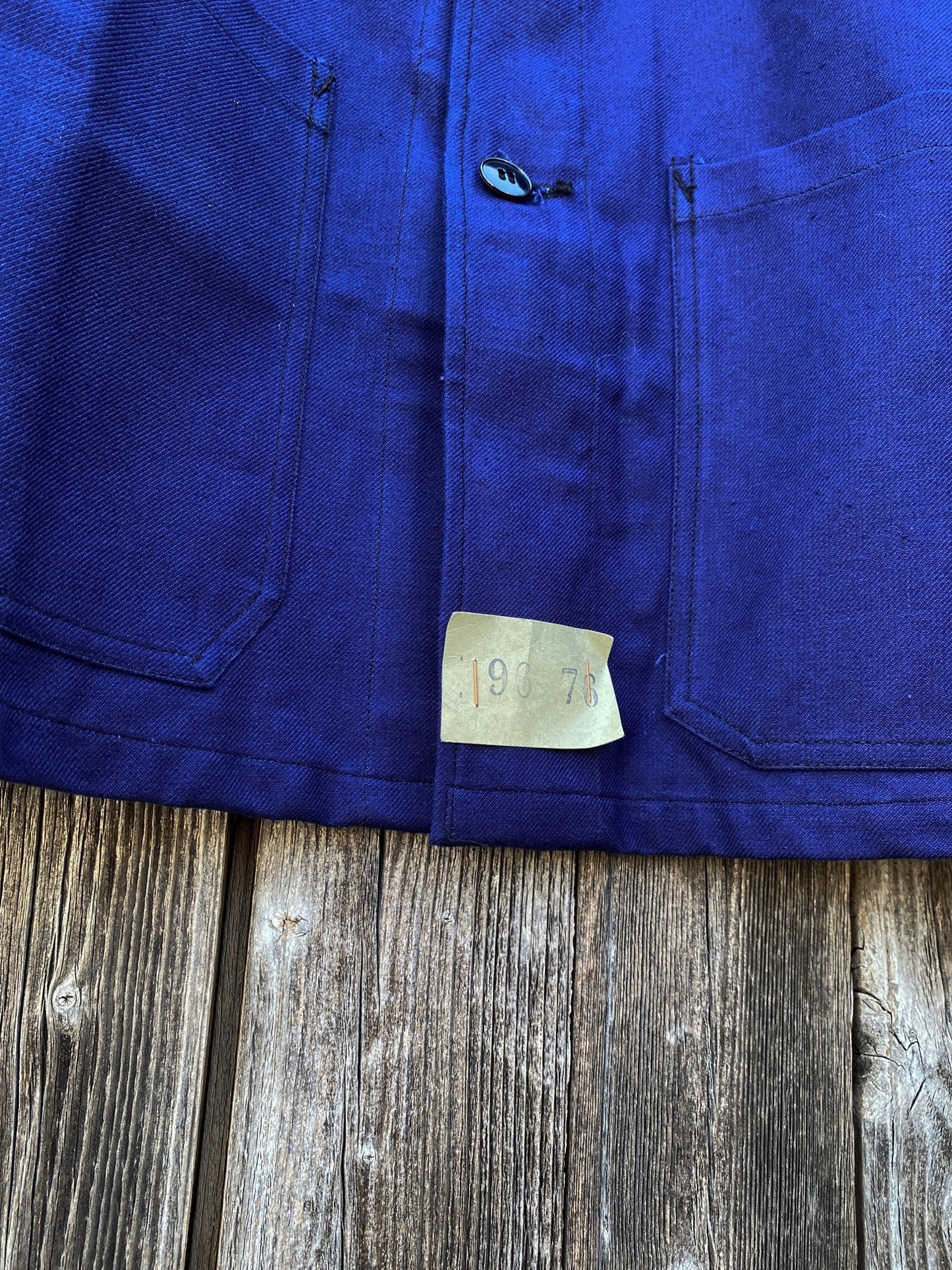 1960s French blue chore jacket, Deadstock, Size L to XL