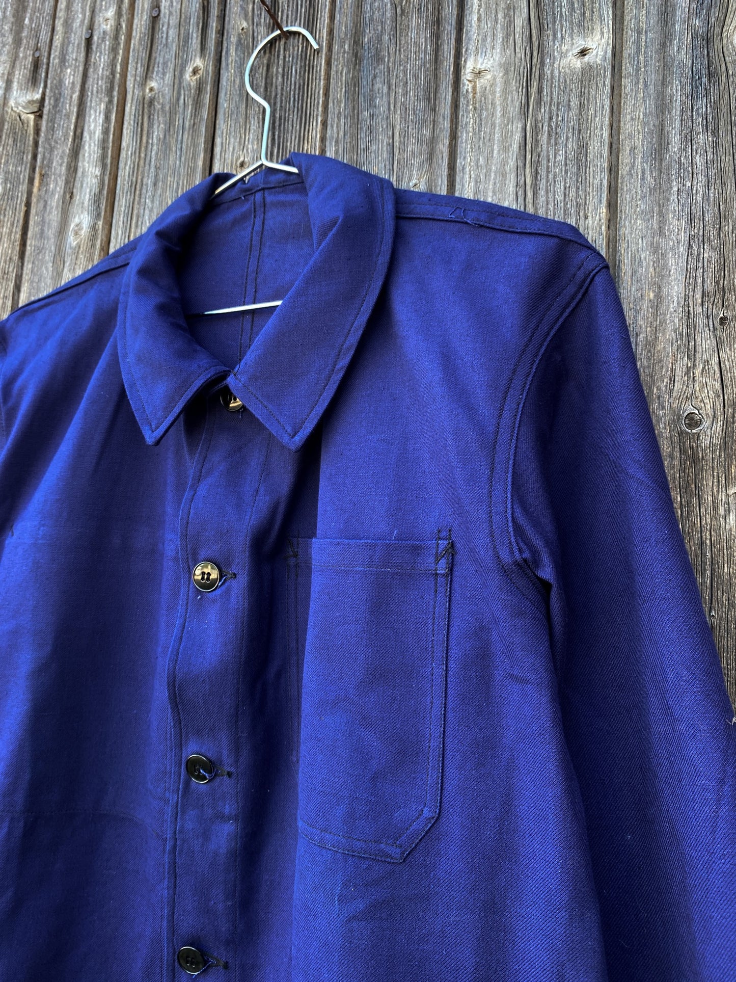1960s French blue chore jacket, Deadstock, Size L to XL