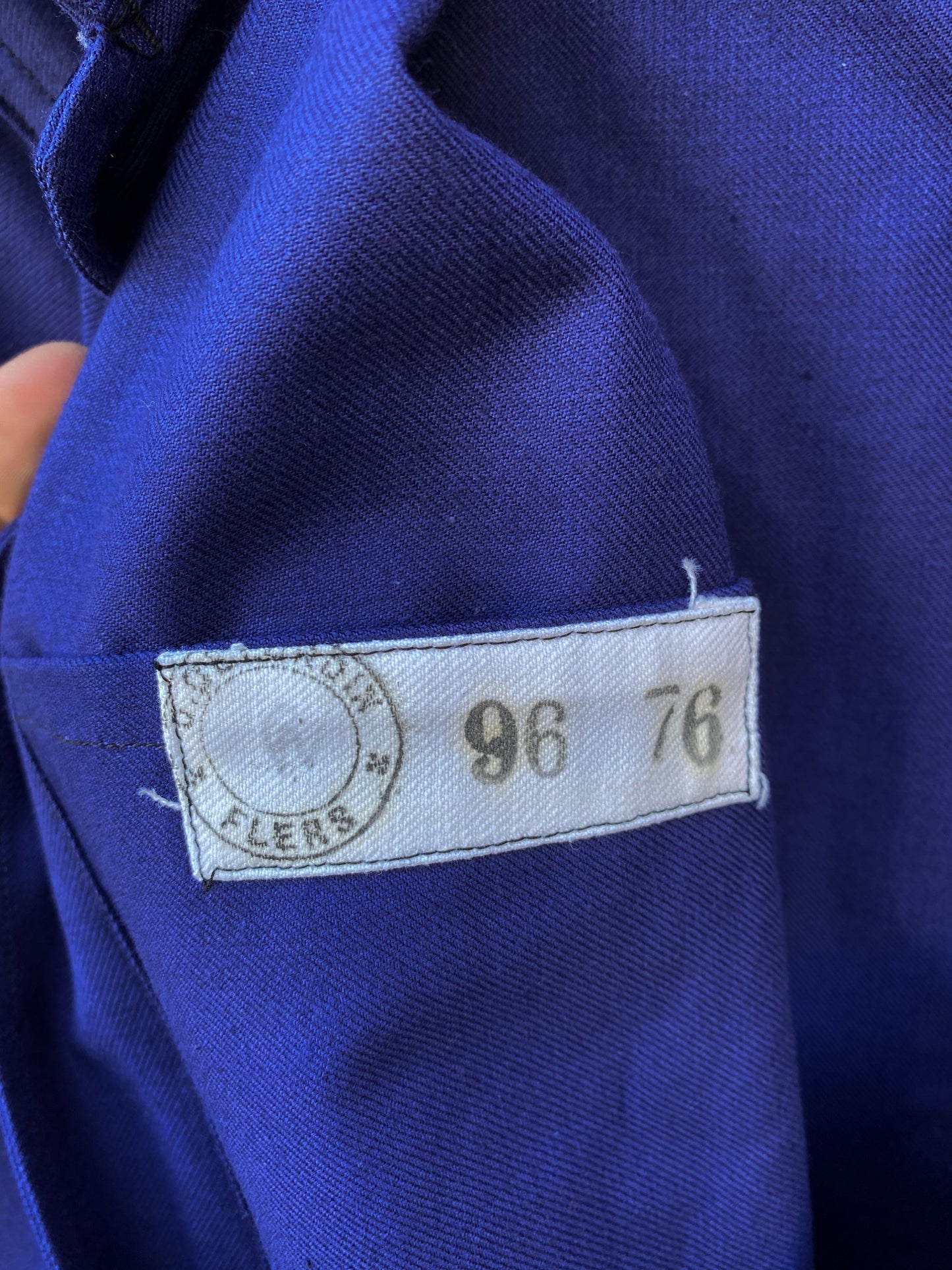 1960s French blue chore jacket, Deadstock, Size L to XL