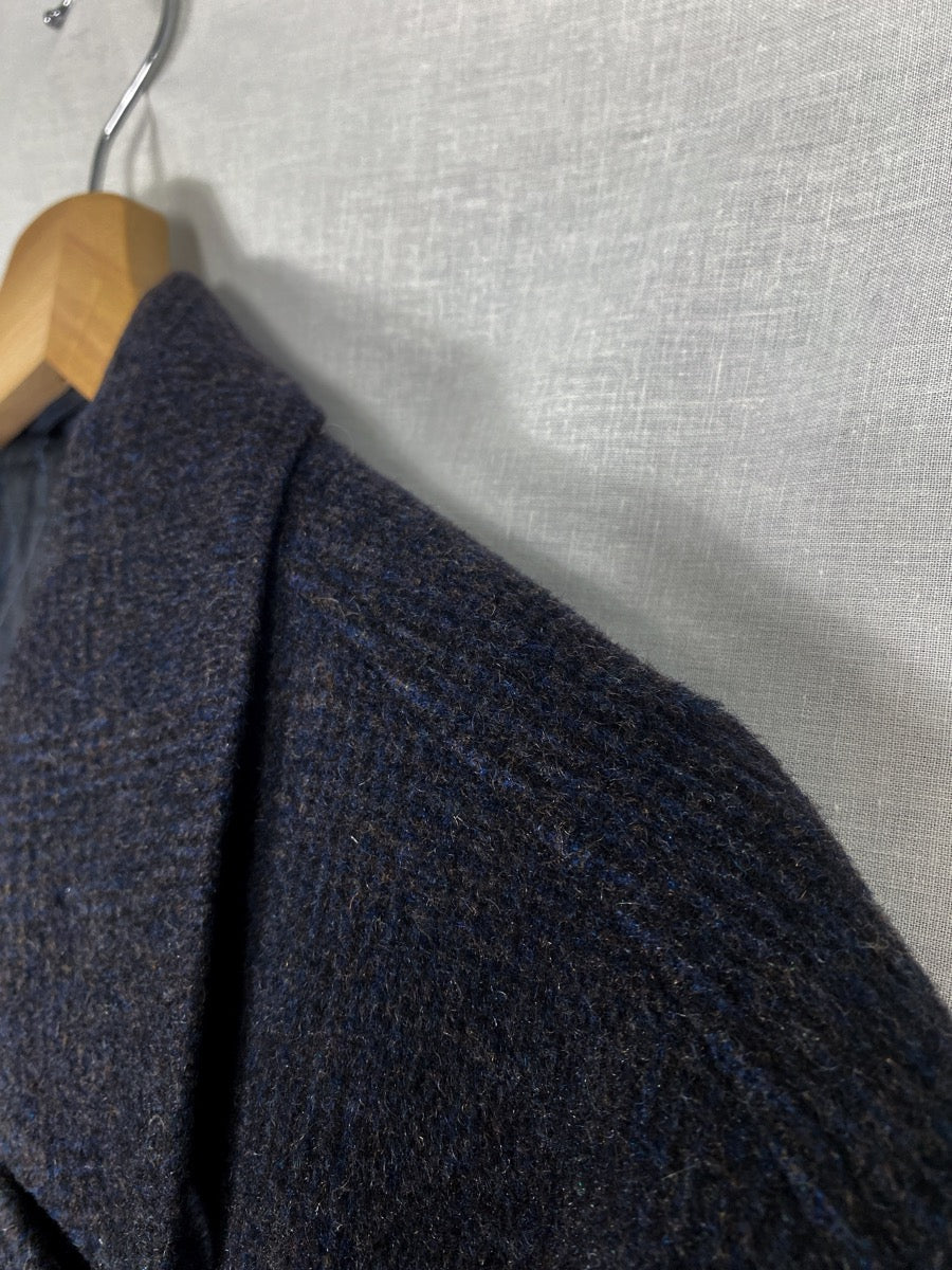 1980s Wool Long Coat, Overcoat, Size L/XL