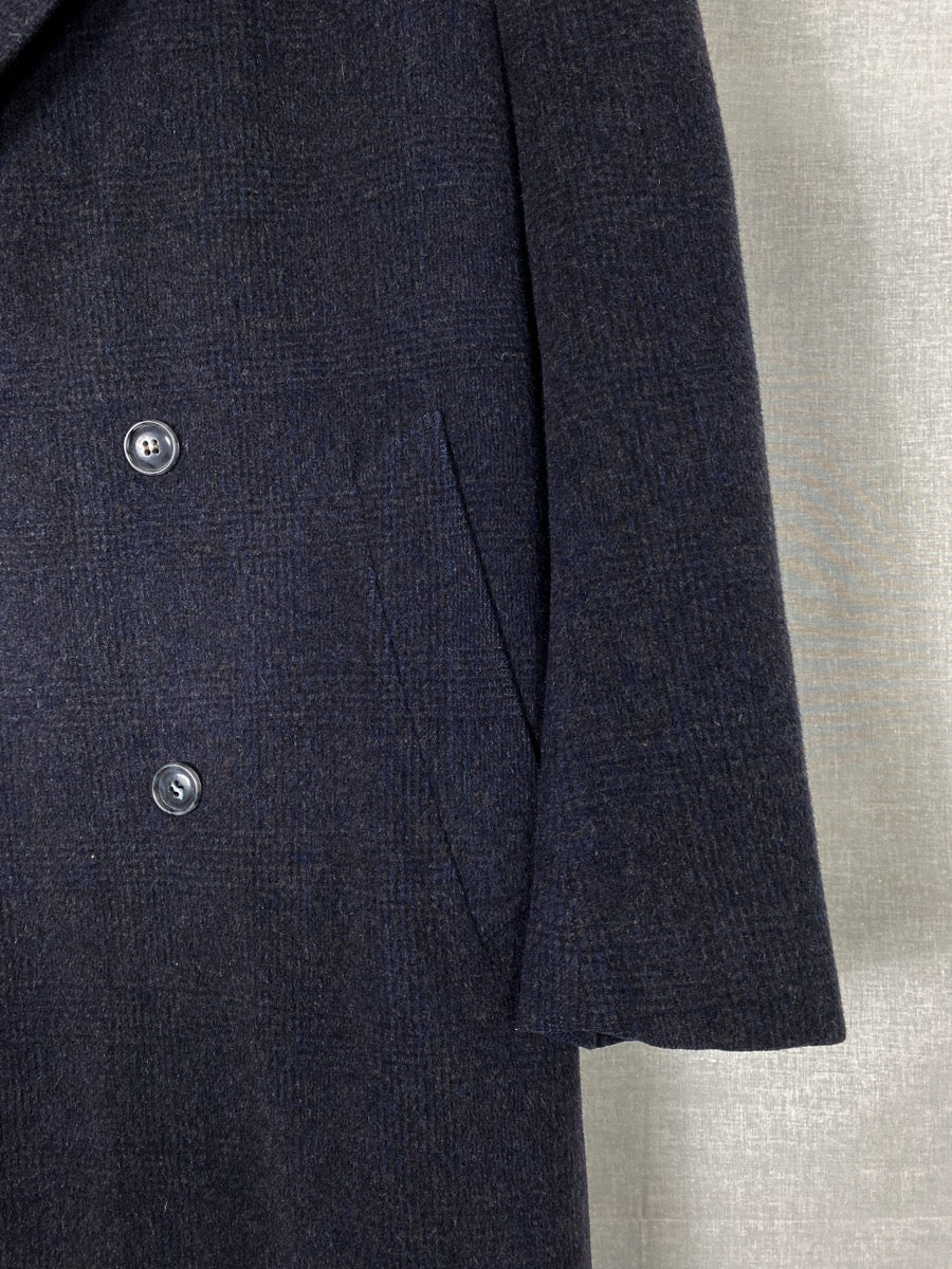 1980s Wool Long Coat, Overcoat, Size L/XL