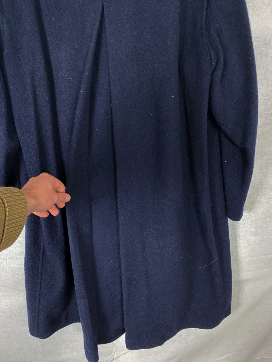1980s Wool Long Coat, Overcoat, Size XXL