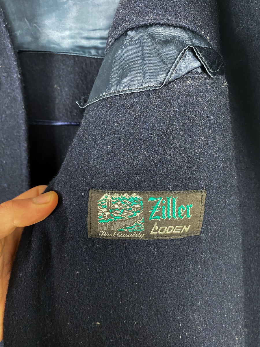 1980s Wool Long Coat, Overcoat, Size XXL