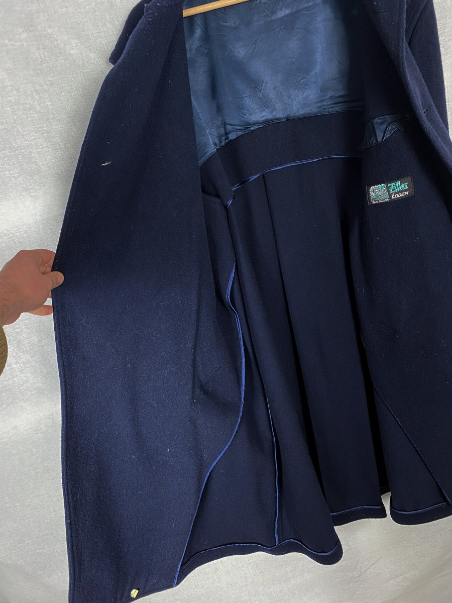 1980s Wool Long Coat, Overcoat, Size XXL
