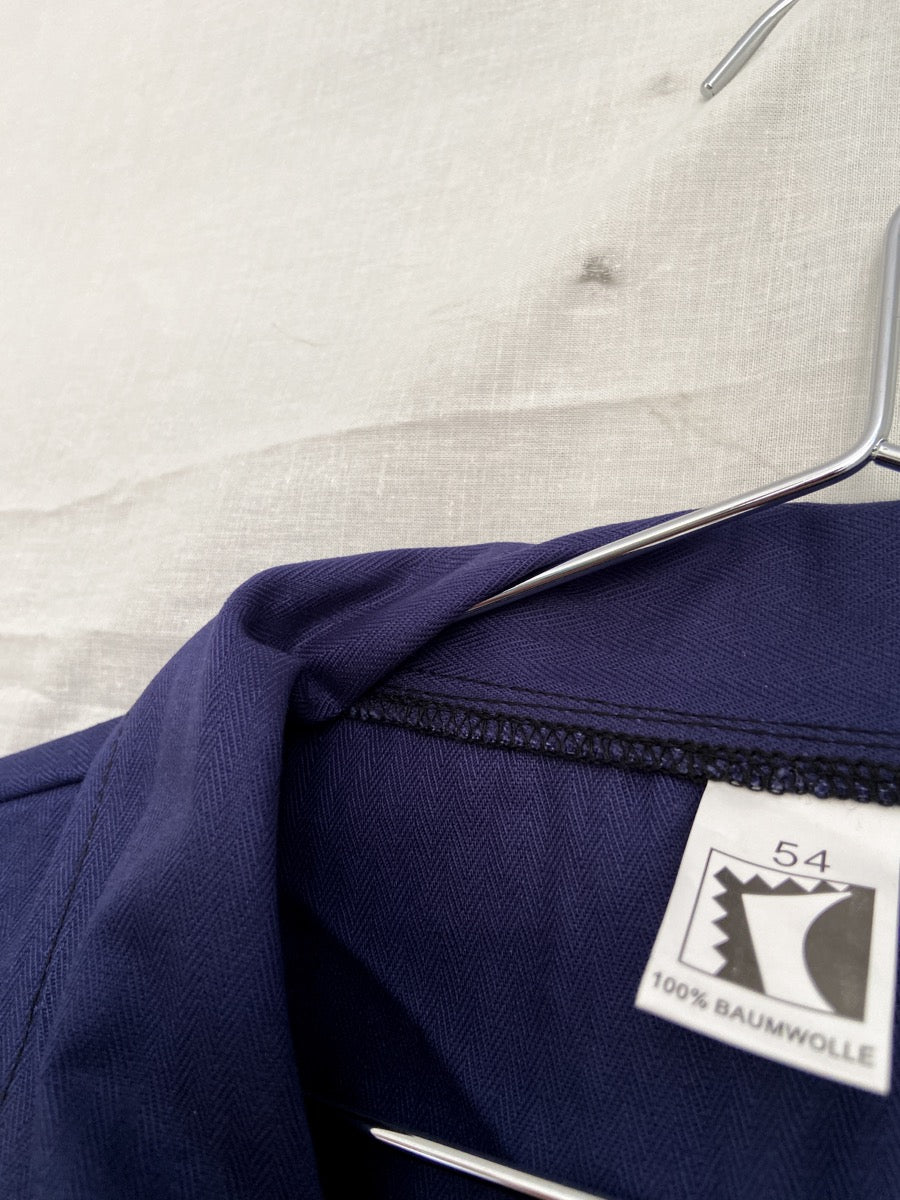 1970s Blue German Work Jacket, Deadstock, Size XL/XXL