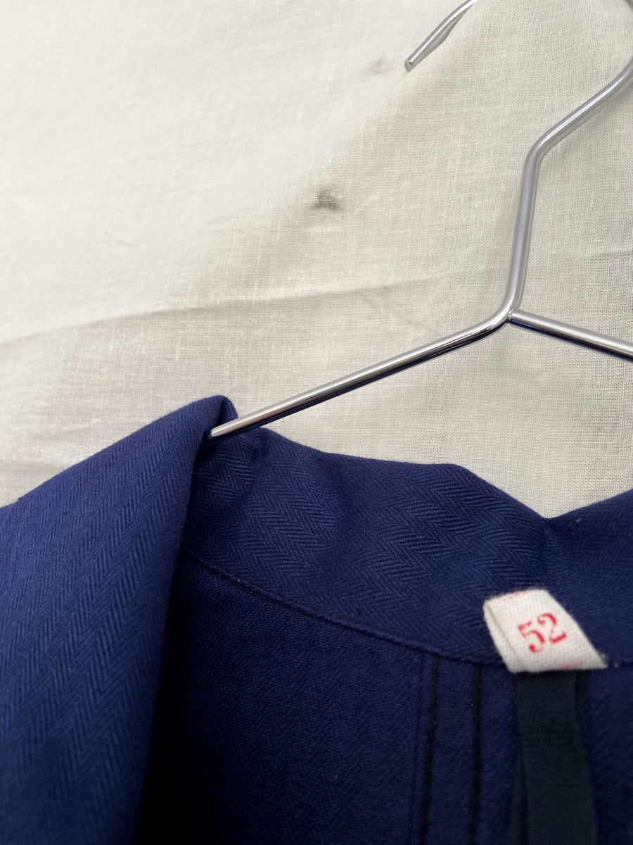 1970s Blue German Work Jacket, Deadstock & HBT, Size L/XL