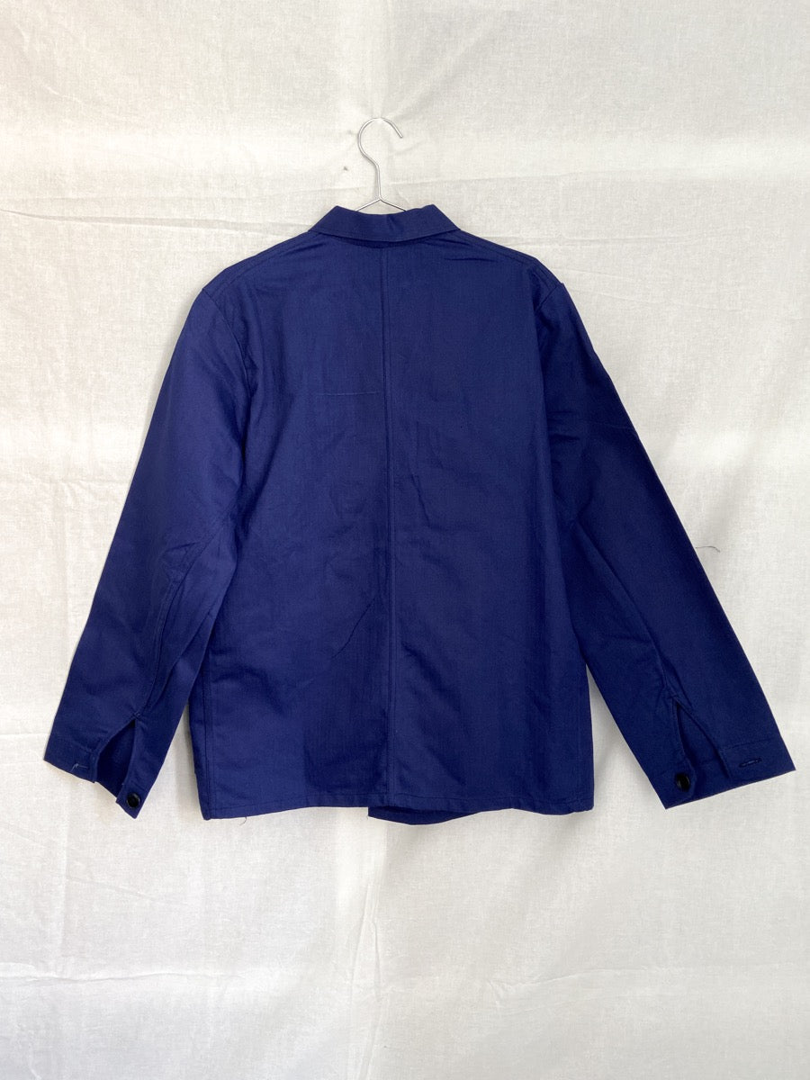 1970s Blue German Work Jacket, Deadstock & HBT, Size L/XL